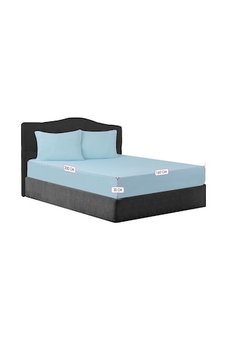 Ender Home Çift Kişilik Lastikli Penye Çarşaf+2 Adet Yastık Kılıfı %100 Pamuk