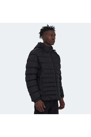 Slazenger HADI IN Erkek Kapüşonlu Şişme Siyah Mont & Kaban