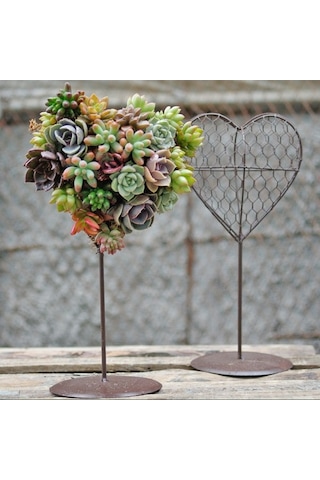 Pazly Tel Suntek Standı Metal Kalp Demir Çerçeve Asılı Aksesuar