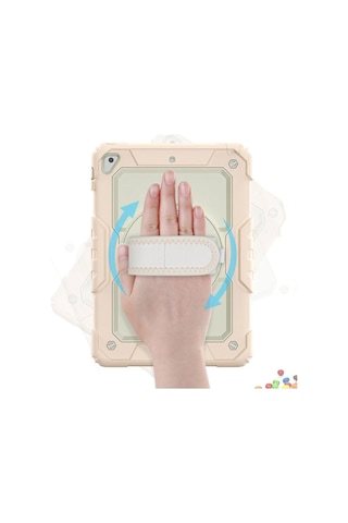 Apple İpad 5 Air 9.7 Kılıf Strap New Tablet Kapak - Pembe
