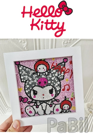 Dıy Kendin Yap Hello Kitty Kuromi Elmas Boyama Seti 15x15 - 2