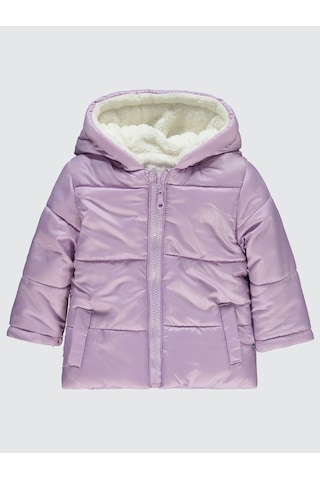 Civil Baby Kız Bebek Kapüşonlu Mont 6-18 Ay Koyu Lila Koyu Lila