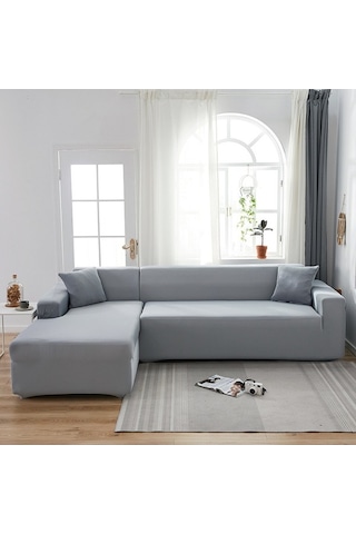 Yingfu İkili Kumaş Sandalye Kılıfı - 145-185cm, Gri Renkli, Dayanıklı, Kaymaz DiğER