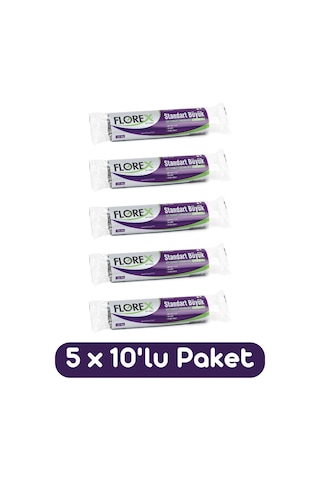 Florex Standart Büyük Boy Çöp Torbası 65 x 80 Cm 5 x 10 Adet