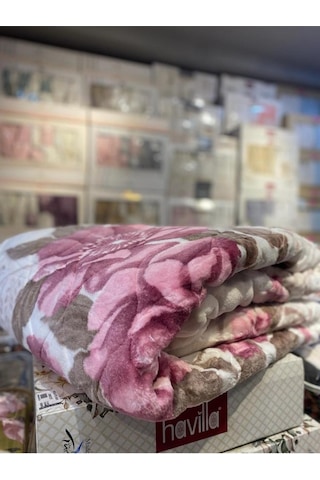 Sarar Battaniye Sarar Çift Kişilik Battaniye Friuze Krem Pudra