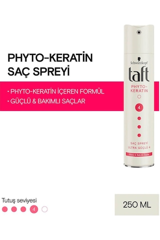 Taft Saç Spreyi Keratin Ultra Güçlü 4-250 Ml