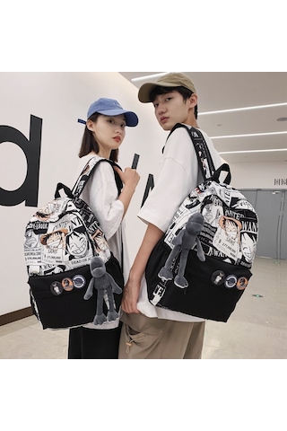 Dianziye One Piece Çizgi Roman Temalı Sırt Çantası - Geniş Kapasiteli, Hafif Ve Dayanıklı Siyah