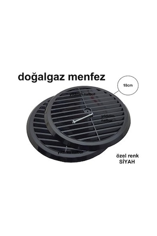 Siyah Doğal gaz Menfezi Cam Ventilasyon Kombi Havalandırma