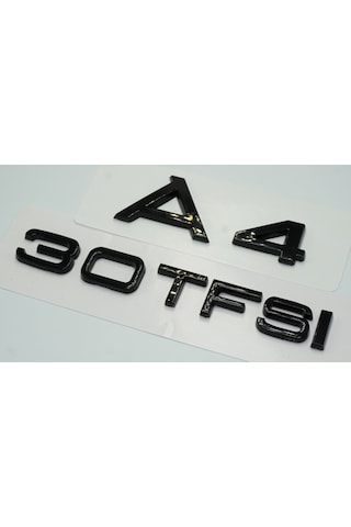 Audi A4 30 TFSi Parlak Siyah ABS 3M 3D Bagaj Yazı Logo Ür