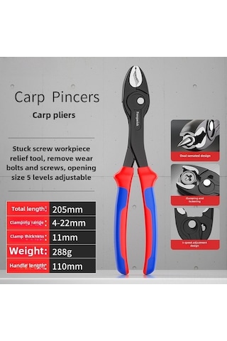 Besthome1 8 İnç Çok Amaçlı Kayıp Vida Çıkarıcı: Ayarı Değiştirilebilir Geniş Açılım, Kauçuk Saplı Balık Pense Ve Balıkçılık Ara