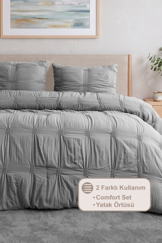Elart Bianca Tek Kişilik Comfort Set Antrasit