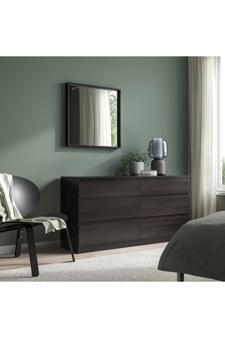 Ikea Nissedal Duvar Aynası 65x65 Cm Siyah