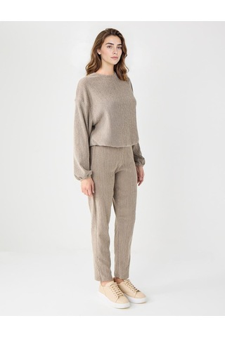 Jimmy Key Vizon Normal Bel Normal Paça Beli Lastikli Örme Pantolon 5ww186139927