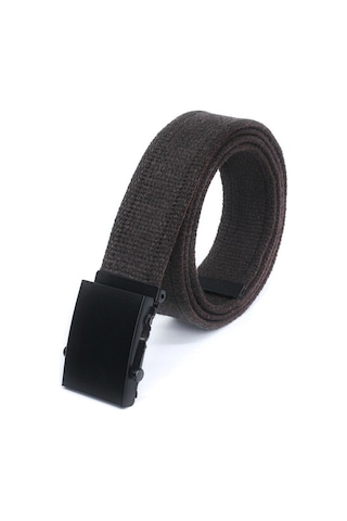 Livize Unisex Siyah Tokalı Kolon Kemeri 4Cm Kahverengi Kahverengi