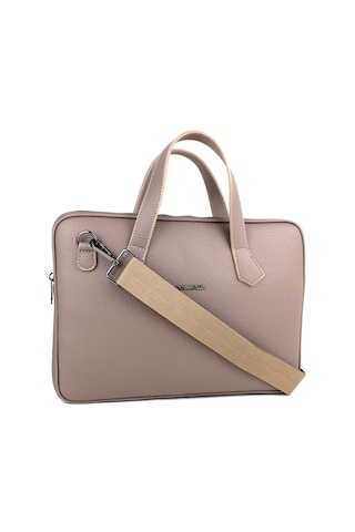 Kadın Vizon Evrak Çantası 13,6 İnç Laptop Çantası Vizon