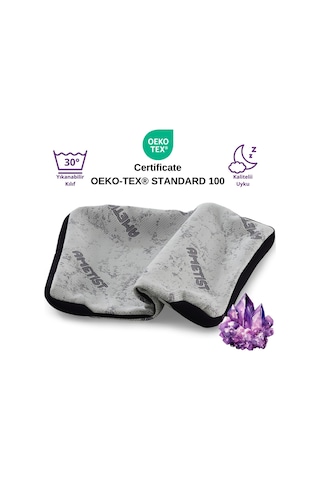 Rudu Ametist Güzellik Anti-Yastık Kılıfı Visco Visko 60x40x14cm Beyaz - Mor