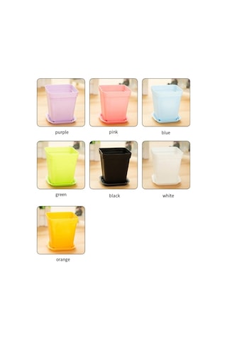 Mini Renkli Saksılar, Plastik Saksılar, Etli Bitki Saksıları Rastgele Renkler