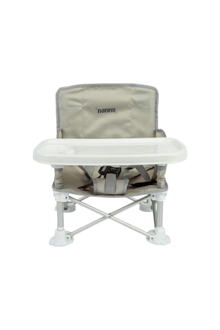 FUNKY CHAIRS Deluxe Portatif Katlanabilir Mama Sandalyesi Açık Gri