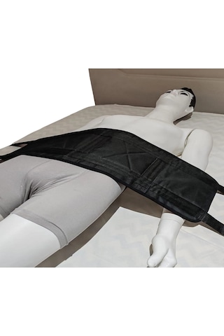 Ozclife Çift Kemerli Hasta Yatağa Bağlama Kemeri - Siyah