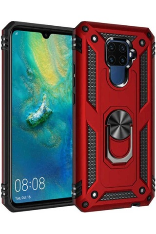 Huawei Mate 30 Lite Kılıf Zore Vega Kapak Kırmızı