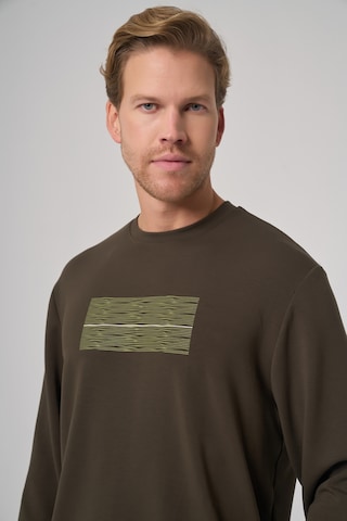 Morven Erkek Haki Trend Baskılı Bisiklet Yaka Sweatshirt 26ks063008710 Haki