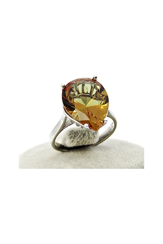 Zultanit Büyük Damla Taşlı Gümüş Kadın Yüzük