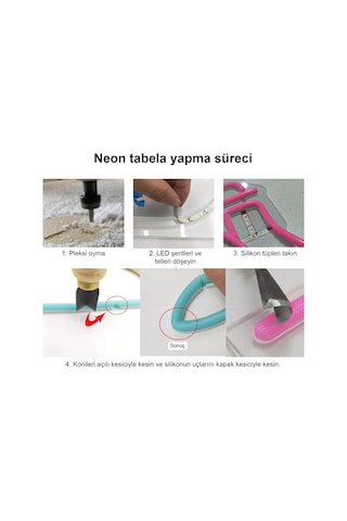 Mor 6mm İkinci Nesil Silikon Neon Led Şerit Kılıfı 5 Metre Difüzör Tüp Led Hariç