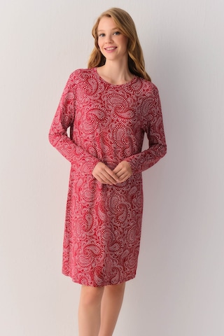 Suwen Paisley Günlük Elbise Sh27402613d082 Kırmızı