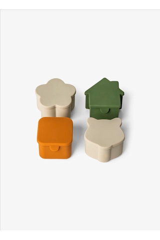 Citron 4'lü Silikon Beslenme Kutusu Düzenleyicileri - Grey/green/caramel 1061008 1