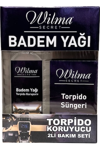 Wilma Secret Torpido Koruyucu 2'li Bakım Seti - Badem Yağı Ve Torpido Süngeri