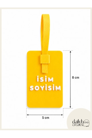 Dailyboo Creates Kişiye Özel İsimlik Bagaj Etiketi-paddle Board Sup Çanta & Valiz İsim Etiketi-kilitli Sistem Özel Tasarım Bagaj Tag Sarı