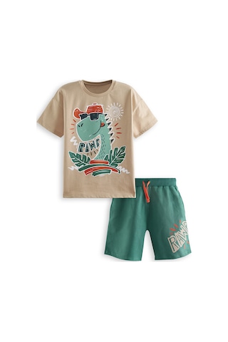 Summer Dino Erkek Çocuk T-shirt Şort Takım