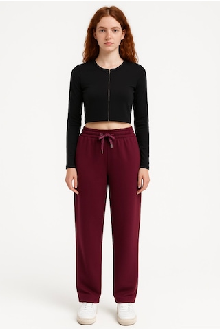 Axxel Kadın Bordo İnterlok Eşofman Altı-p2268 Bordo