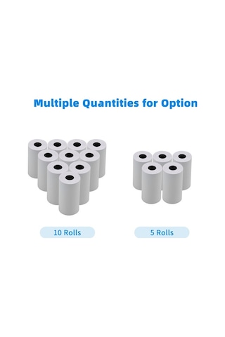 Dancemonkey 10 Adet Beyaz Termal Kağıt Rulo 57x30mm - Cep Yazıcılar İçinfotoğraf & Fiş Yazdırma