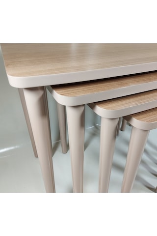 Kirazlı Mdf 4Lü Zigon Sehpa