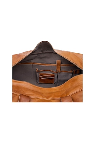 Berliner Bags Austin Xl Deri Weekender Seyahat Çantası 50l Su Geçirmez Kahverengi Duffle Bag El Çantası