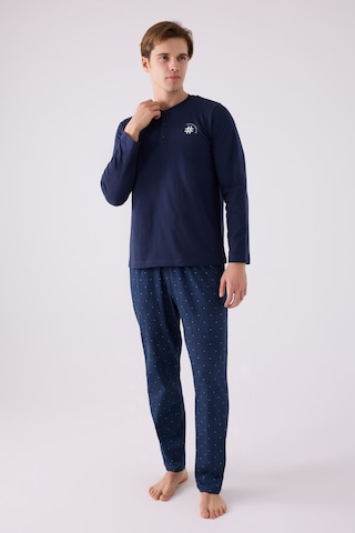 Arnetta 3147 Uzun Kol Erkek Pijama Takımı Lacivert