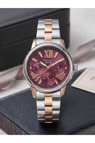 Ferrucci Fc52517 Roma Rakamlı Fonksiyonları Aktif Çelik Kordon&kasa Kadın Kol Saati Rose Gold - Gümüş