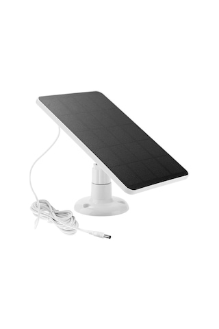 Hfambition 10w 5v Monokristal Güneş Paneli, Ip6 Su Geçirmez, 5v Akü Dolu, Dc5521 Çıkışı, 3m Kablolu, Güvenlik Kamerası İçin Güneş Şarj Paneli Beyaz