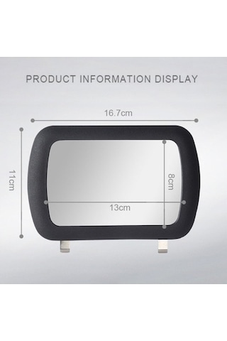 Monyee Araç Güneşlik Takılı Makyaj Aynası - Evrensel Klemli Yüksek Kaliteli Cam İle Tam Ekran Görünüm