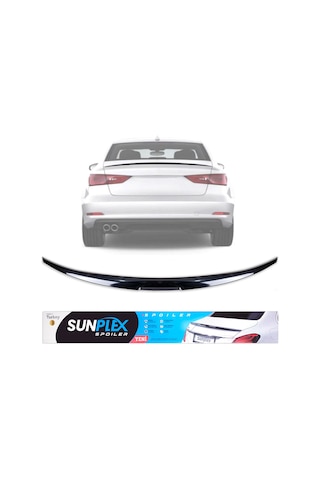 Mega Oto Market Piano Black Enjeksiyon Kalıp Bagaj Spoiler Toyota Corolla 2019-2022 İle Uyumlu