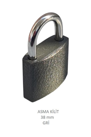 Adilon Asma Kilit, 38 Mm Gri