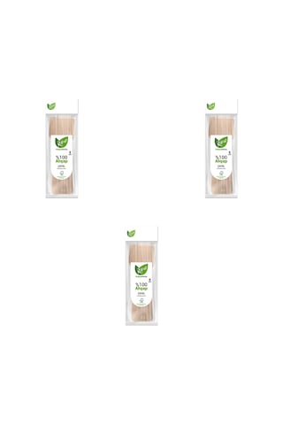 Roll-up Doğaya Dönüş Ekolojik Doğal Doğa Dostu %100 Ahşap Çatal - 16 Cm. - 8'li 3 Paket Kahverengi