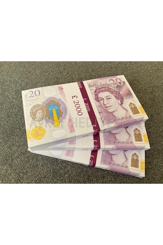 300 ADET 20 STERLİN BANKNOT POUND PARA GEÇERSİZ DÜĞÜN İÇİN PARALA