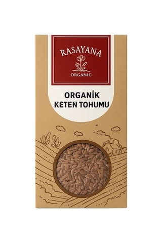 Rasayana Organik Kahverengi Keten Tohumu 100 G