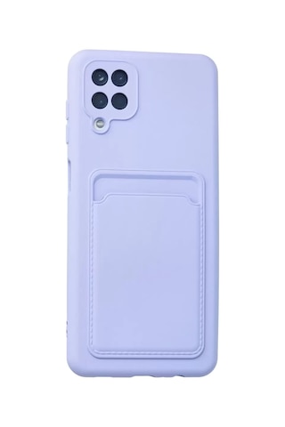 Newface Samsung Galaxy Uyumlu A12 Kılıf Kelvin Kartvizitli Silikon - Lila Belirtilmemiş