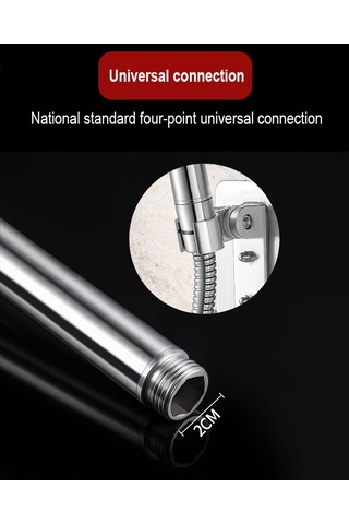 Teltree 304 Paslanmaz Çelik Duş Başlığı, 1.5m Boru Ve Delmezsiz Tutucu İle Artırılmış Basınçlı, Kolaysık Yıkama Ve Kurulum, Modern Stil Banyo Aksesuarı Diğer