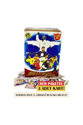 Yeni Sezon Mekanik Adamlar Mart Serisi Siyah Kurdele Futbolcu Kartları 150 Poşet 450 Adet