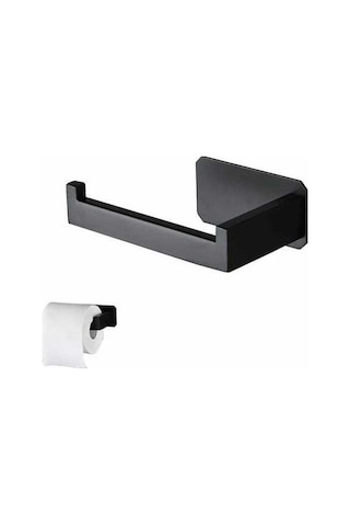 Novahub Çatı Kağıt Dispenseri Paslanmaz Çelik Sondajsız Siyah 3m Yapışkanlı Diğer