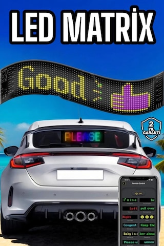 Led Matrix Panel Dijital Ekran Kumandalı Pixsel Görünümlü Çok Renkli